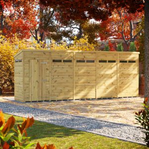 Oren 20' x 4' Premium Shiplap Modular Custom Pent Security Shed