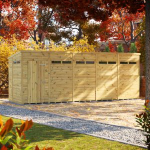 Oren 20' x 6' Premium Shiplap Modular Custom Pent Security Shed