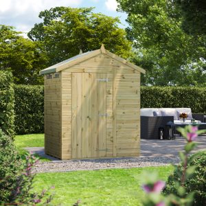 Oren 4' x 6' Premium Shiplap Modular Custom Apex Security Shed