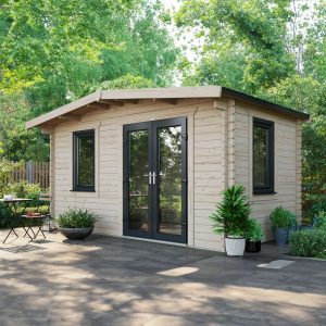 Oren 8' x 14' Marquess Log Cabin - 44mm