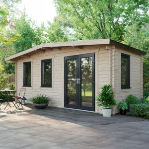 Oren 8' x 18' Marquess Log Cabin - 44mm