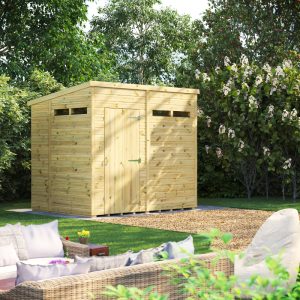 Oren 8' x 6' Premium Shiplap Modular Custom Pent Security Shed