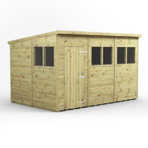 Oren 12' x 8' Premium Shiplap Modular Custom Pent Shed