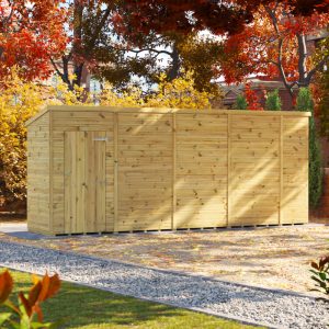 Oren 18' x 4' Premium Shiplap Modular Custom Pent Shed