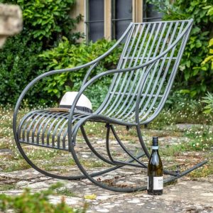 Osbourne Dickinson Metal Garden Rocking Chair - Charcoal