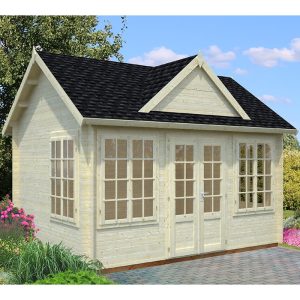 Palmako Claudia 3.9m x 3m Log Cabin Summer House (34mm)