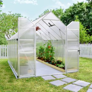 Palram - Canopia 8' x 12' Essence Silver Polycarbonate Greenhouse