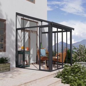 Palram - Canopia 10' x 10' Sanremo Veranda - Grey Clear