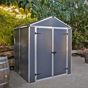 Palram - Canopia 6' x 5' Rubicon Plastic Dark Grey Shed