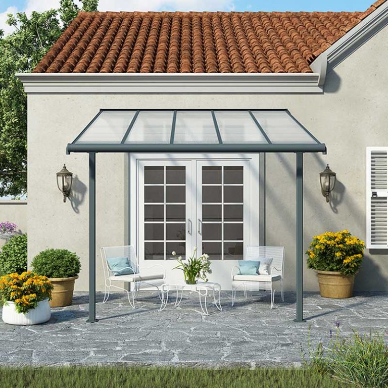 10'x10' (3x3m) Palram Canopia Sierra Grey Patio Cover