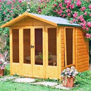 7'3x7'11 Shire Parham Traditional Wooden Summer House