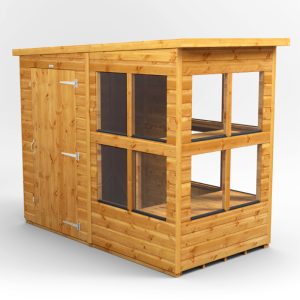 Oren 4' x 8' Shiplap Modular Custom Pent Potting Shed