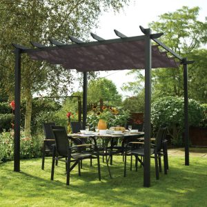 Rowlinson 3m x 3m Latina Pergola - Grey