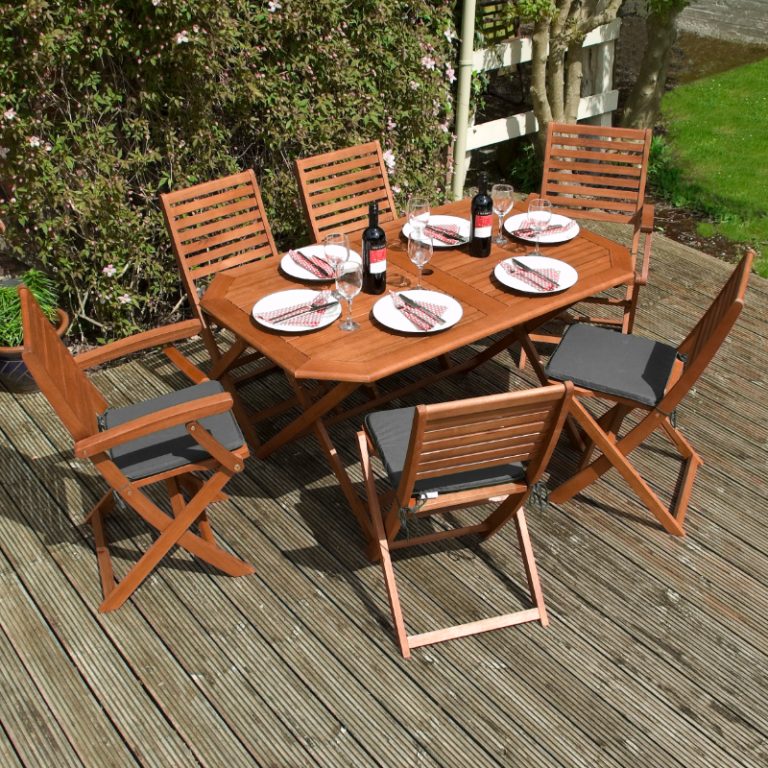 Rowlinson Plumley Garden Dining Set - Grey