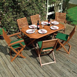 Rowlinson Plumley Garden Dining Set - Green