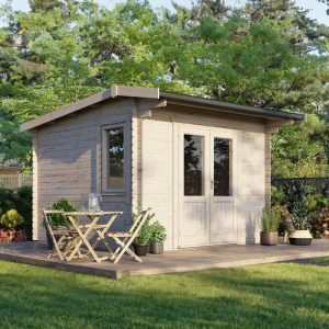 Oren 12' x 12' Duke Log Cabin - 28mm