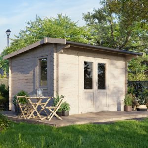 Oren 14' x 12' Duke Log Cabin - 28mm