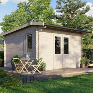 Oren 14' x 14' Duke Log Cabin - 28mm