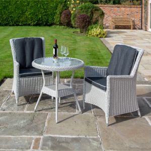 Rowlinson Prestbury Bistro Set Putty Grey