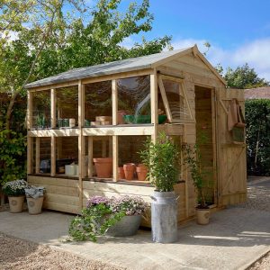 8' x 6' Forest 25yr Guarantee Shiplap Pressure Treated Potting Shed (2.42m x 1.99m)