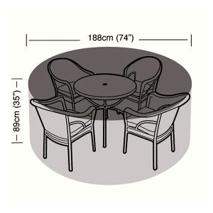 Oren Preserver - 4/6 Seater Circular Patio Set Cover - 188cm