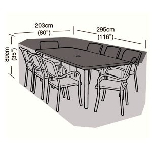 Oren Preserver - 8 Seater Rectangular Patio Set Cover - 295cm