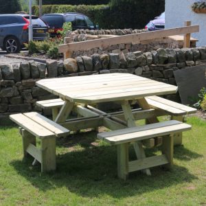 Moorvalley 8 Seater Square Picnic Table