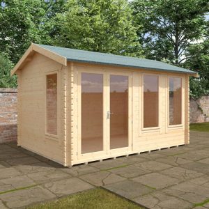 Redlands 14' x 10' Troon Log Cabin - 44mm