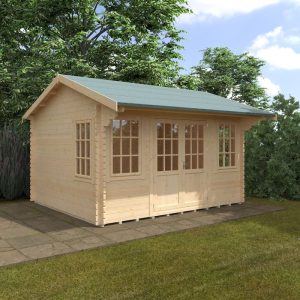 Redlands 14' x 12' Valhalla Log Cabin - 44mm