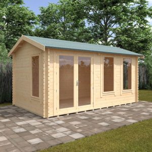 Redlands 16' x 10' Troon Log Cabin - 44mm