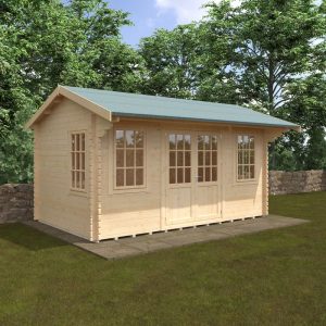 Redlands 16' x 10' Valhalla Log Cabin - 44mm