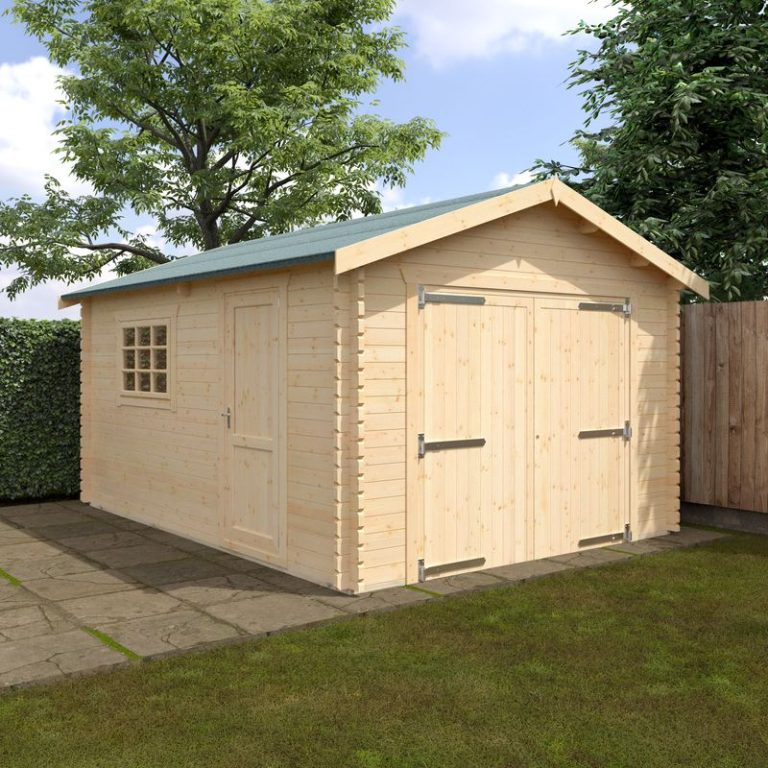 Redlands 16' x 12' Wooden Garage - 44mm