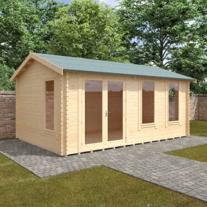 Redlands 18' x 12' Troon Log Cabin - 44mm