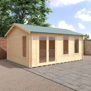 Redlands 18' x 14' Troon Log Cabin - 44mm