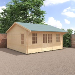 Redlands 18' x 18' Valhalla Log Cabin - 44mm