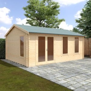 Redlands 20' x 14' Troon Log Cabin - 44mm