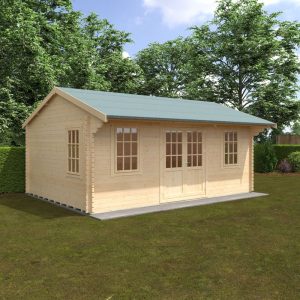 Redlands 20' x 14' Valhalla Log Cabin - 44mm