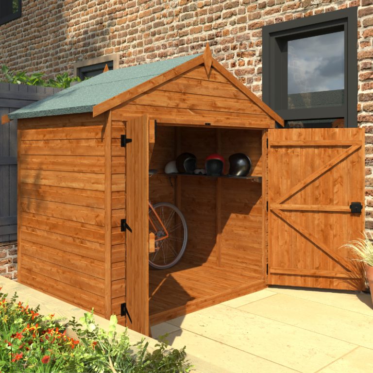 Redlands 4' x 6' Shiplap Modular Apex Bike Shed