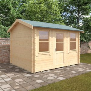 Redlands 12' x 10' Hazeltine Log Cabin - 44mm