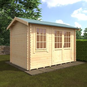 Redlands 12' x 8' Hazeltine Log Cabin - 44mm