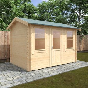 Redlands 12' x 8' Torrey Log Cabin - 44mm