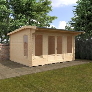 Redlands 14' x 12' Birkdale Log Cabin - 44mm