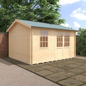 Redlands 14' x 12' Hazeltine Log Cabin - 28mm