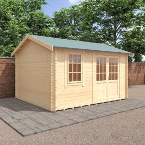 Redlands 14' x 12' Hazeltine Log Cabin - 44mm