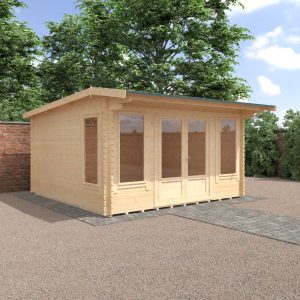 Redlands 14' x 14' Birkdale Log Cabin - 44mm