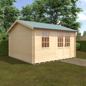 Redlands 14' x 14' Hazeltine Log Cabin - 28mm