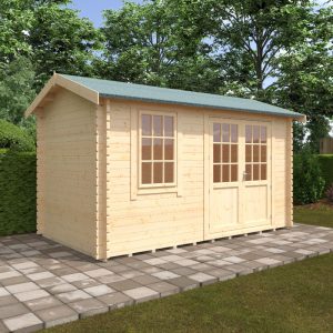 Redlands 14' x 8' Hazeltine Log Cabin - 44mm