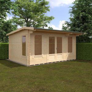 Redlands 16' x 12' Birkdale Log Cabin - 44mm