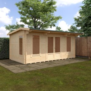 Redlands 18' x 10' Birkdale Log Cabin - 44mm