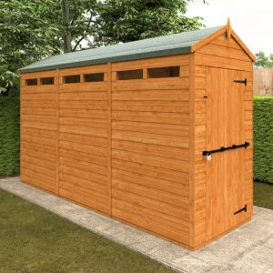 Redlands 4' x 12' Shiplap Modular Apex Security Shed